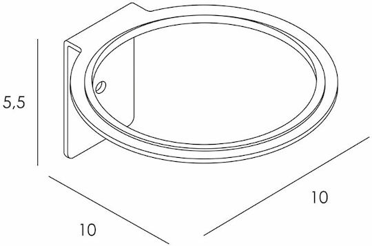 Βάση Πιστολάκι Μαλλιών 100x100x55mm Χρωμέ Imex Slim006