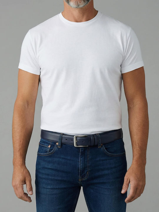 Men's Leather Blue Belt