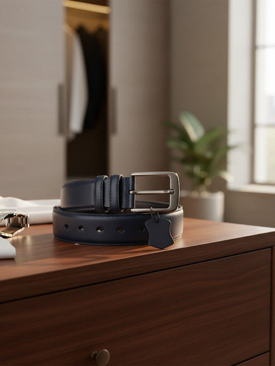 Men's Leather Blue Belt