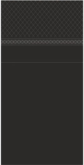Finezza Luxury Utensil Case 2-Ply Black 40x40cm 100pcs 36301053