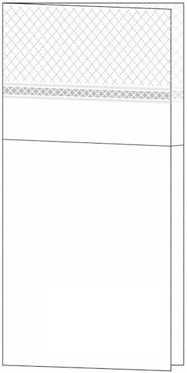 Finezza Luxury Utensil Case 2-Ply White 40x40cm 100pcs 36301052