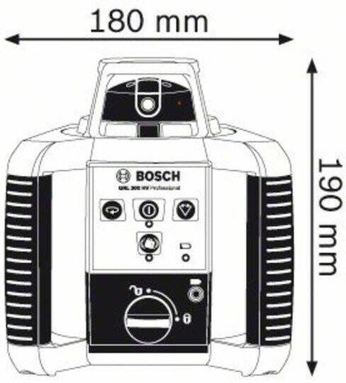 Bosch GRL 300 HV Professional Set Самонивелиращо Въртящо се Лазерен нивелир Червен лъч 9V