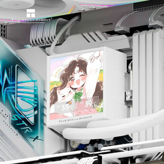 Thermalright Peerless Vision Υδρόψυξη AIO CPU με 2 Ανεμιστήρες 120mm και ARGB Φωτισμό Λευκή