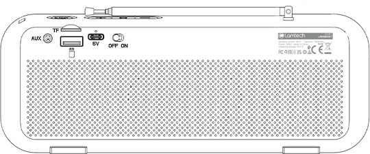 Lamtech LAM980787 Φορητό Ραδιόφωνο Επαναφορτιζόμενο με Bluetooth και USB Μαύρο