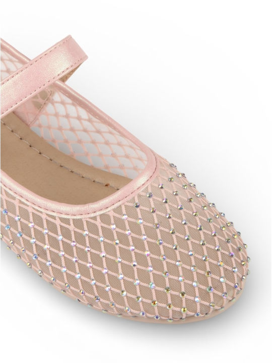 Kids Ballerinas with Hoop & Loop Closure Pink