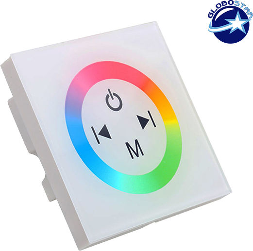 GloboStar Comutator Cu Variator Cu Rama Bandă LED Tactil În Culoare Albă
