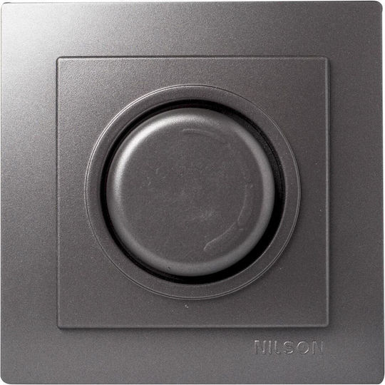 Geyer Recessed Dimmer Switch with Classic Rotary Frame 600W in Gray Color