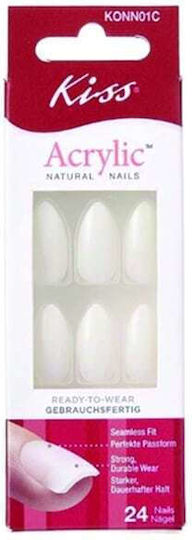 Kiss Natural Forever Together Tips Νυχιών σε Λευκό Χρώμα 24τμχ