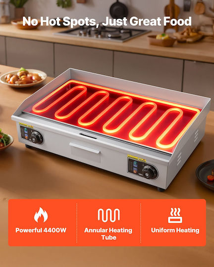 Vevor Commercial Flat Top Electric Griddle with Flat Plate 4.4kW