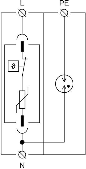 Elvhx Blitzschutztafel Typ T1 / T2 / T3 Zweipolig