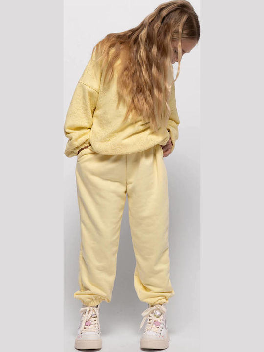 Kids Sweatpants Set Yellow 2pcs