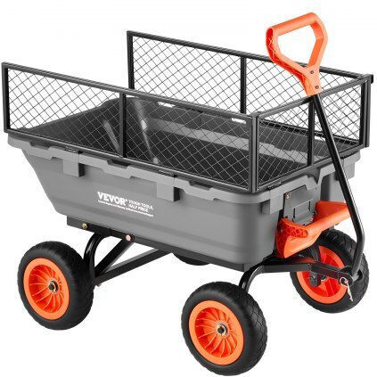Dump Garden Cart for Log Transport Plastic with Maximum Load Capacity 362kg