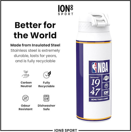 Ion8 Μπουκάλι Θερμός Ανοξείδωτο 750ml NBA Los Angeles Lakers
