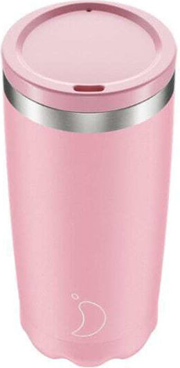 Chilly's Chilly's Coffee Cup Thermos Bottle Stainless Steel BPA Free 500ml Pastel Pink