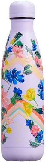 Chilly's Original Series Floral Μπουκάλι Θερμός Ανοξείδωτο BPA Free 500ml Πολύχρωμο