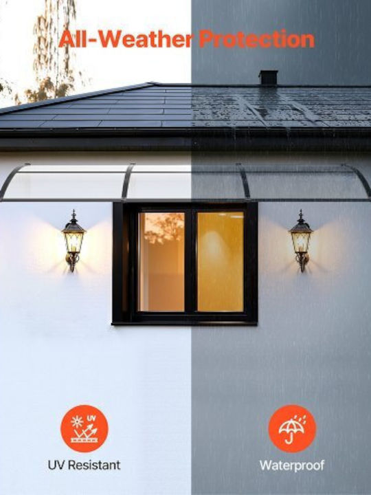 Vevor Polycarbonate Capony Roof for Door and Window P117xB38cm