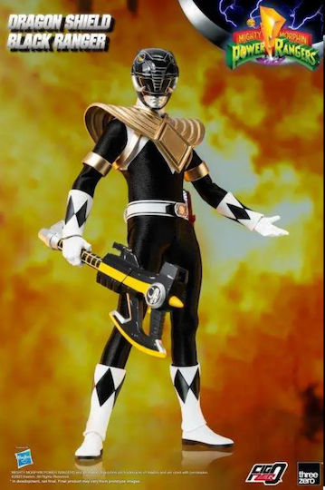 Threezero Mighty Morphin Power Rangers: Dragon Shield Black Ranger Φιγούρα Δράσης ύψους 35εκ. σε Κλίμακα 1:6