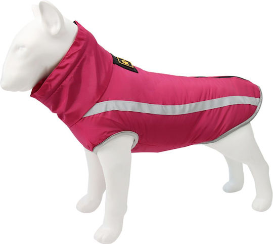 Animal Dog Coat Waterproof Windproof Pink With Back Length 72 cm