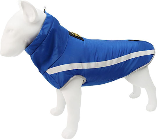 Animal Dog Coat Waterproof Windproof Blue With Back Length 82 cm