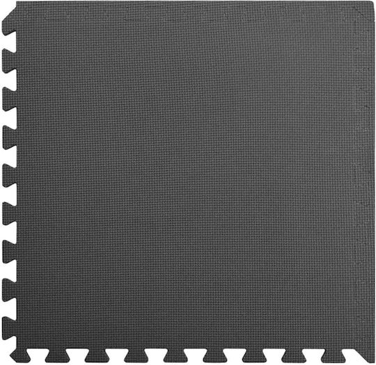 vidaXL Puzzle Gymnastikmatten Schwarz 60x60x1cm 12Stücke