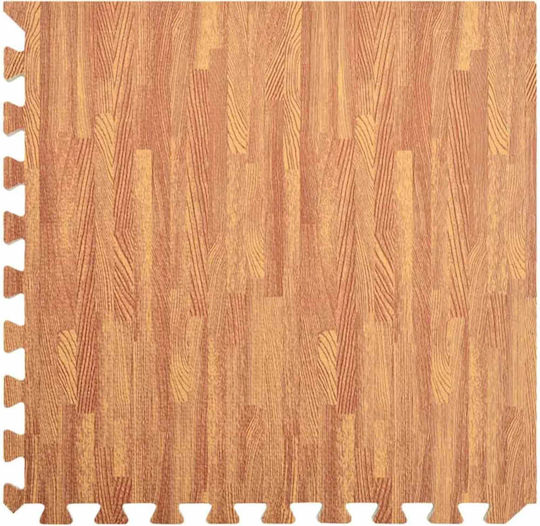 vidaXL Δάπεδα Παζλ Γυμναστηρίου Καφέ 60x60x1cm 12τμχ