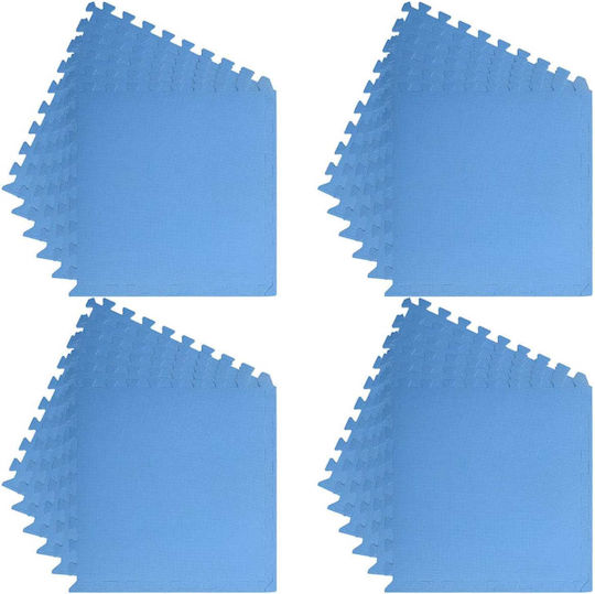 vidaXL Gymnastikmatten Puzzle Gymnastikmatten Blau 60x60x1cm 24Stücke