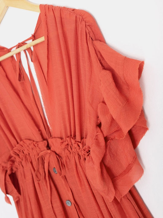 Rock Club Women's Maxi Beach Dress Orange