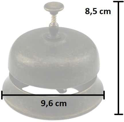 Metallic Bell for Hotel Reception with Diameter 9.6cm. 1pcs Benini 434