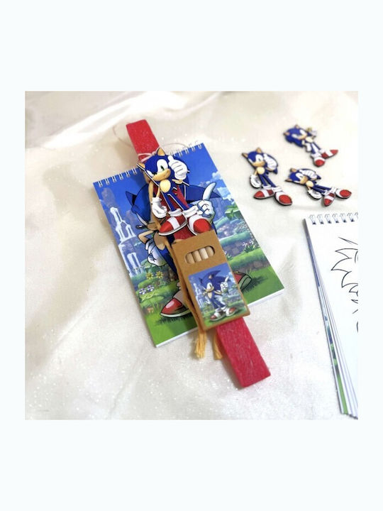 Scented Red Candle Sonic The Hedgehog Painting Set