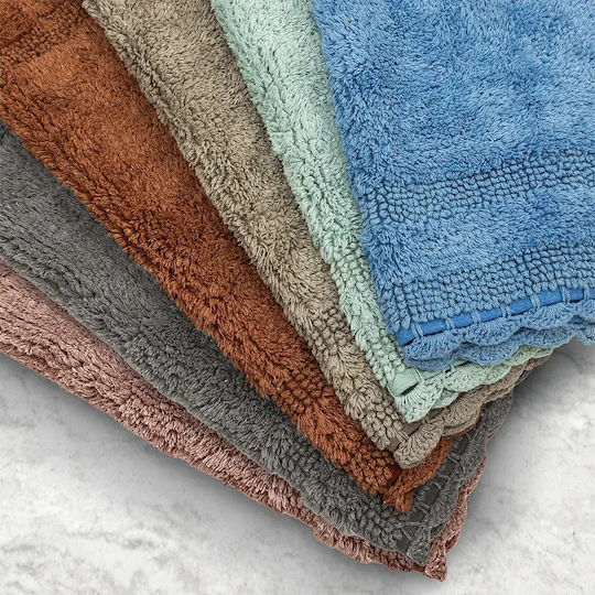 Lino Home Bath Mat Cotton Oval Libata 2500000785 Teraccota 50x80cm