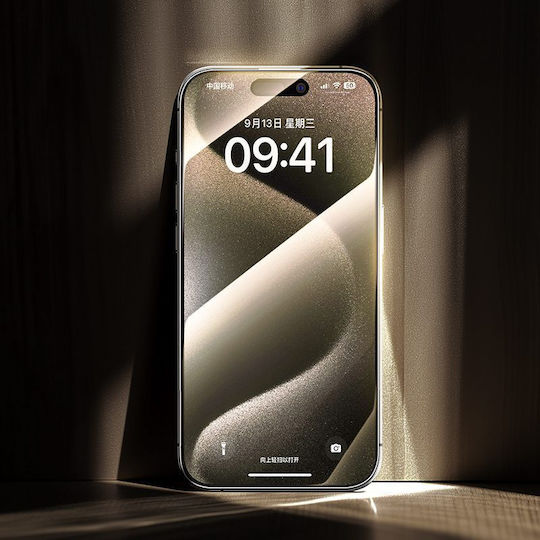 Benks Gehärtetes Glas Schwarz (iPhone 15 Pro Max)
