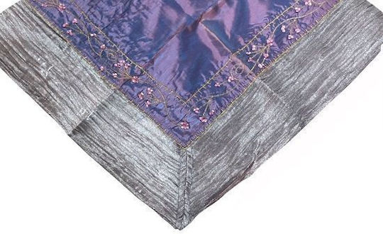Limneos Checkered Purple-Silver 120x120cm Limneos Checkered Purple-Silver 120x120cm