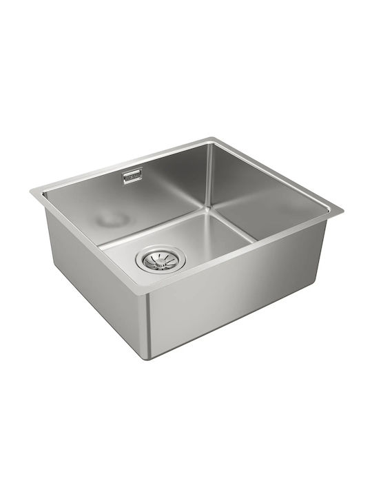Teka Be Linea RS15 45.40 Υποκαθήμενος Νεροχύτης Inox Σατινέ Μ49xΠ44cm Ασημί