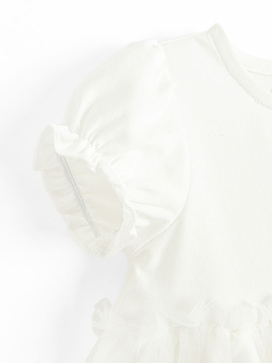 Kinderkleid Kurzärmelig Weiß