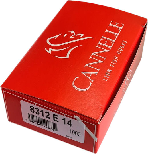 Cannelle Fishing Hooks 8312 E - Packaging 1000 Units No15