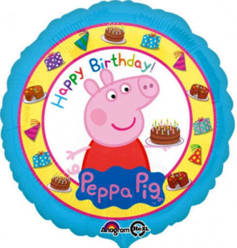 Balloon Foil Round Multicolour Piglet 43cm