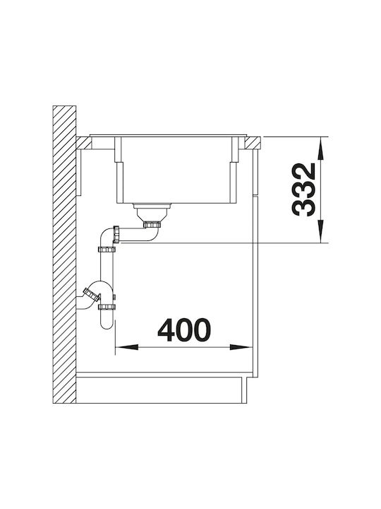 Blanco Ένθετος Νεροχύτης Inox Μ60xΠ51cm Μαύρος