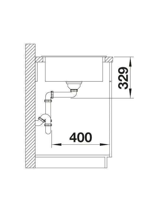 Blanco Drop-In Chiuvetă din Granit Sintetic cu robinet L78xW50cm Alb