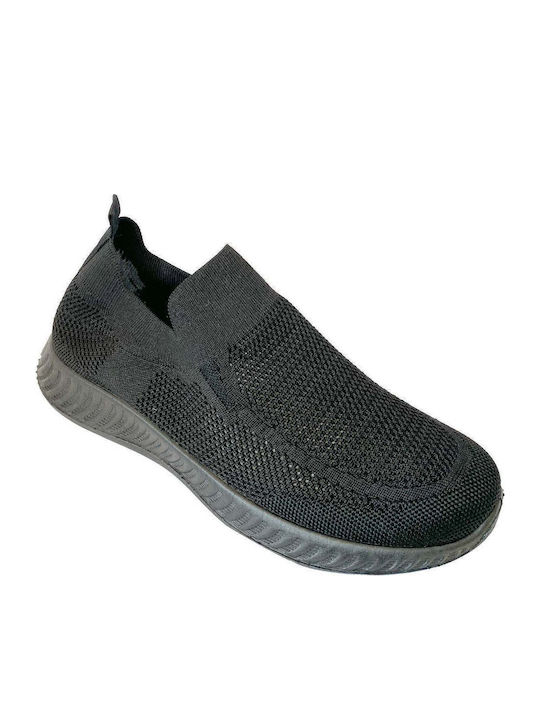 Πάνινα Ανδρικά Slip-On Μαύρα