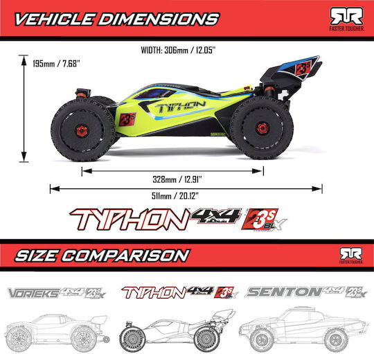 Arrma Typhon 223s RC Fahrzeuge Buggy Blau