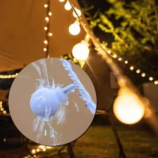 10 LED-Lichter 1,5 m Warmweiß USB in Reihe