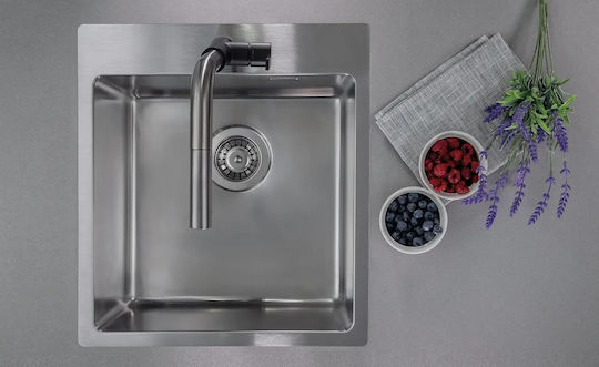 Deante Drop-In Chiuvetă Inox L45xW50.5cm Gri