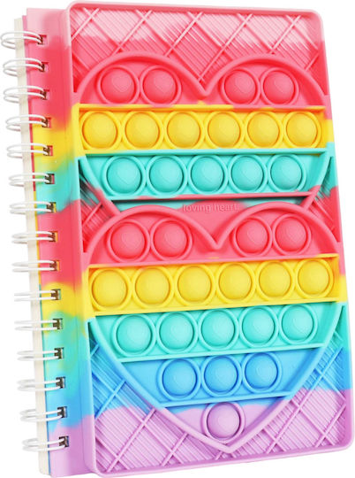 Fidget Toy Pop It Spiral Notizbuch A5 25 Blätter