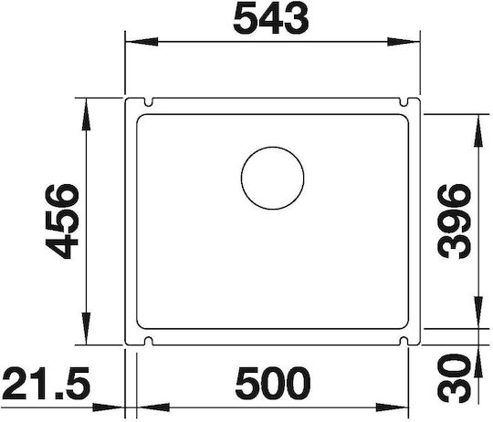 Blanco Drop-In Sink Synthetic Granite with Faucet W54.3xD45.6cm White