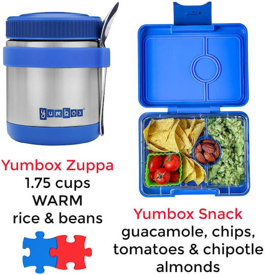Yumbox Shark Пластмасово детско контейнерче за храна Жълт