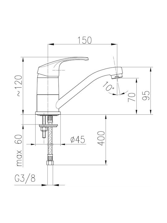 KFA Mischung Waschtischarmatur Chrome