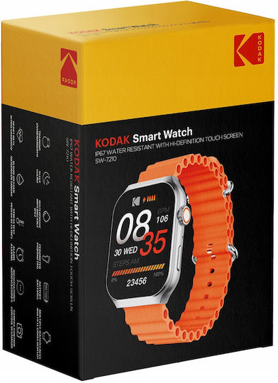 Kodak Sw-7210 Smartwatch mit Herzfrequenzsensor (Orange)