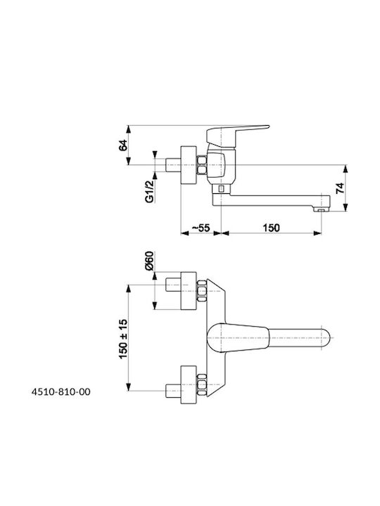 KFA Mixing Sink Faucet Gray