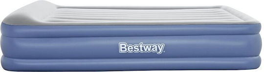Bestway Inflatable Double Sleeping Mattress with Integrated Pump 203x152x46cm Blue