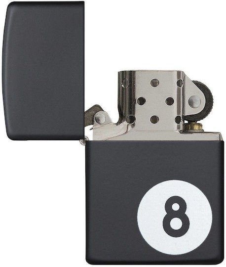 Αναπτηρας Βενζινης Zippo 28432 Eight Ball Μαυρο Ματ